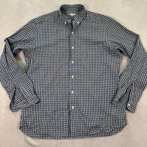 Steven Alan Mens Large Gingham Button Down Shirt Long Sleeve Casual Made USA